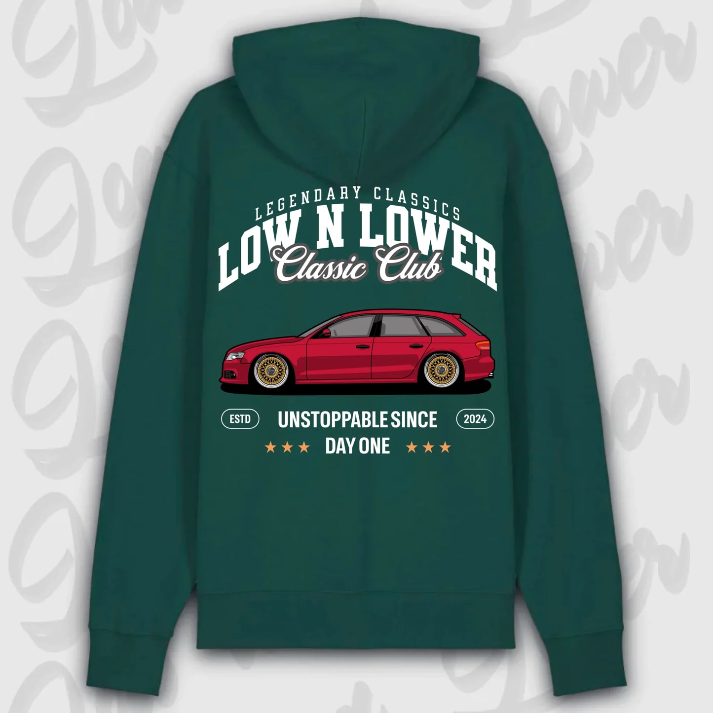 Hoodie B8 Avant - personalisiert Premium Hoodie Glazed-Green