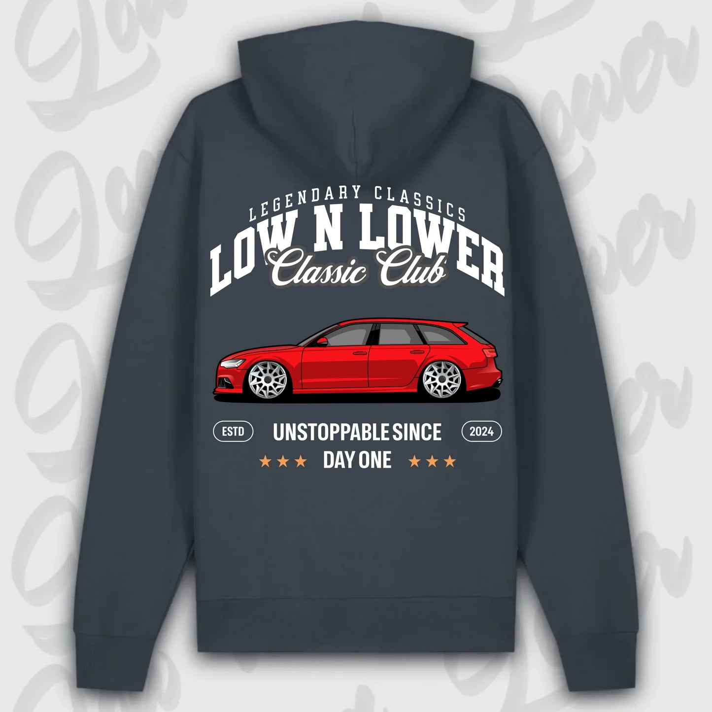 Hoodie RS6 Avant - personalisiert Premium Hoodie India-Ink-Grey