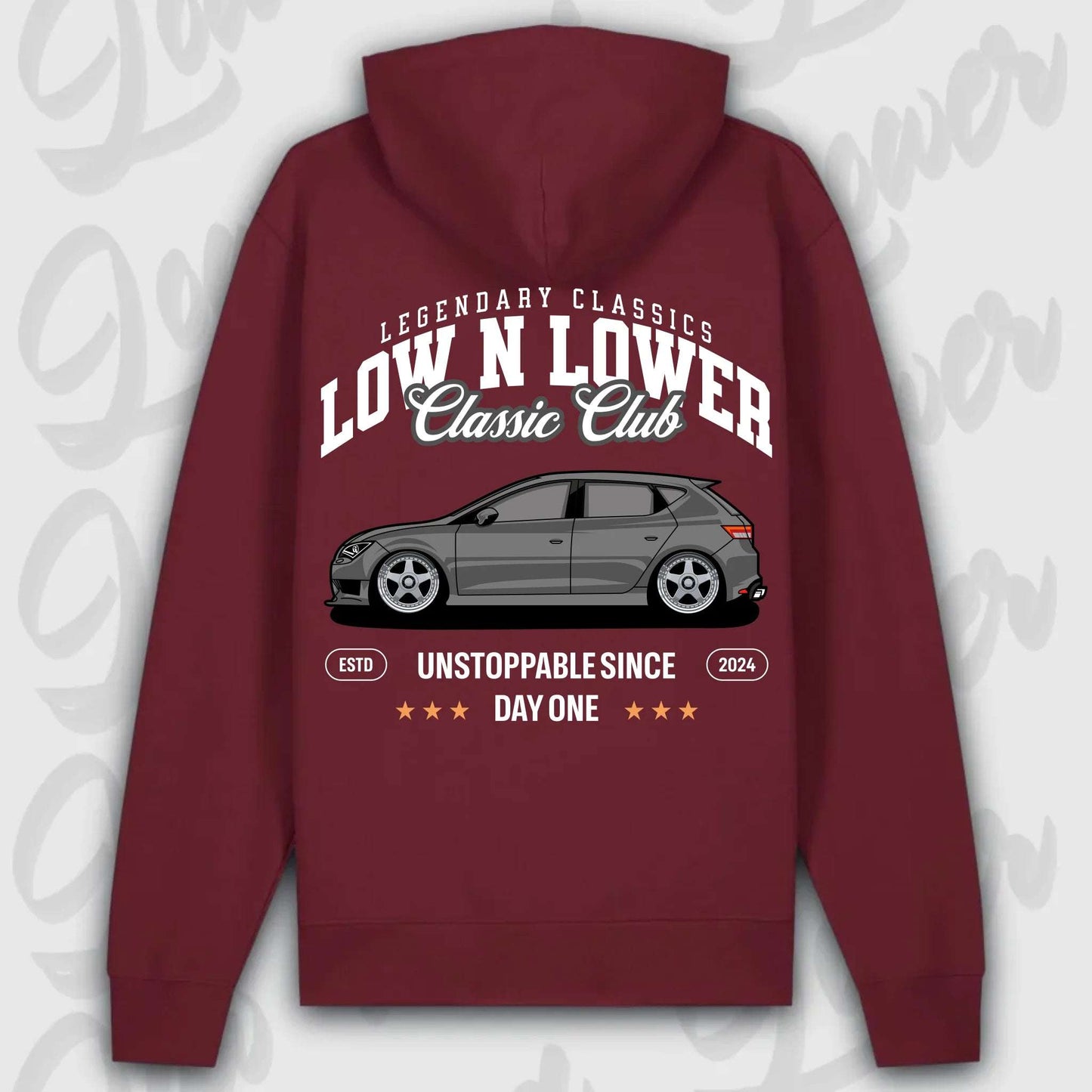 Hoodie Leon III - personalisiert Premium Hoodie Burgundy