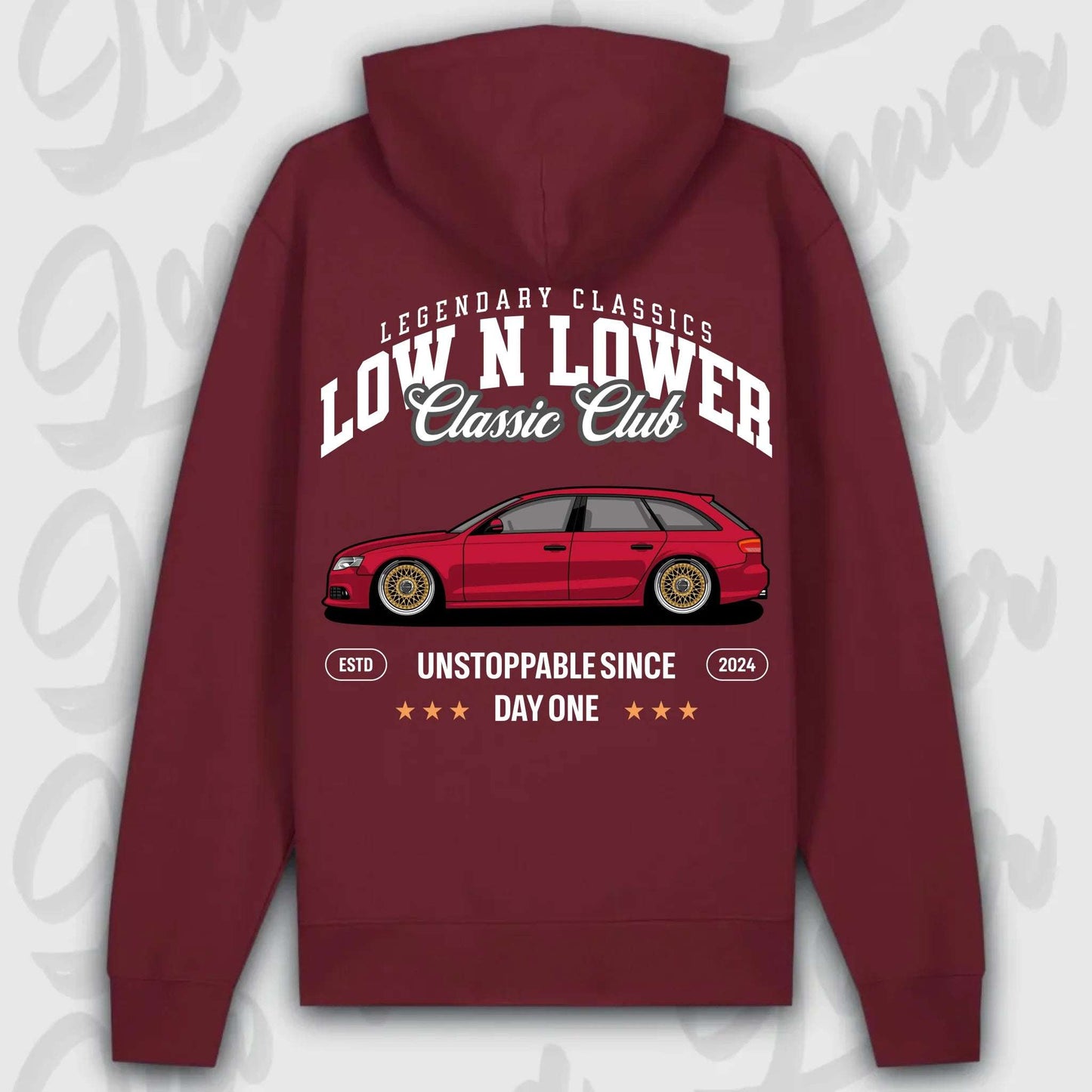 Hoodie B8 Avant - personalisiert Premium Hoodie Burgundy