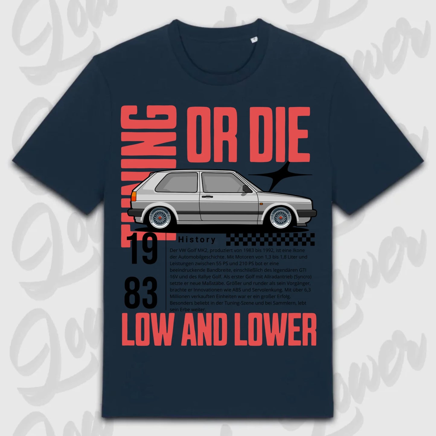 T-Shirt MK 2 - personalisierbar Standard T-Shirt ( Front Print ) French-Navy
