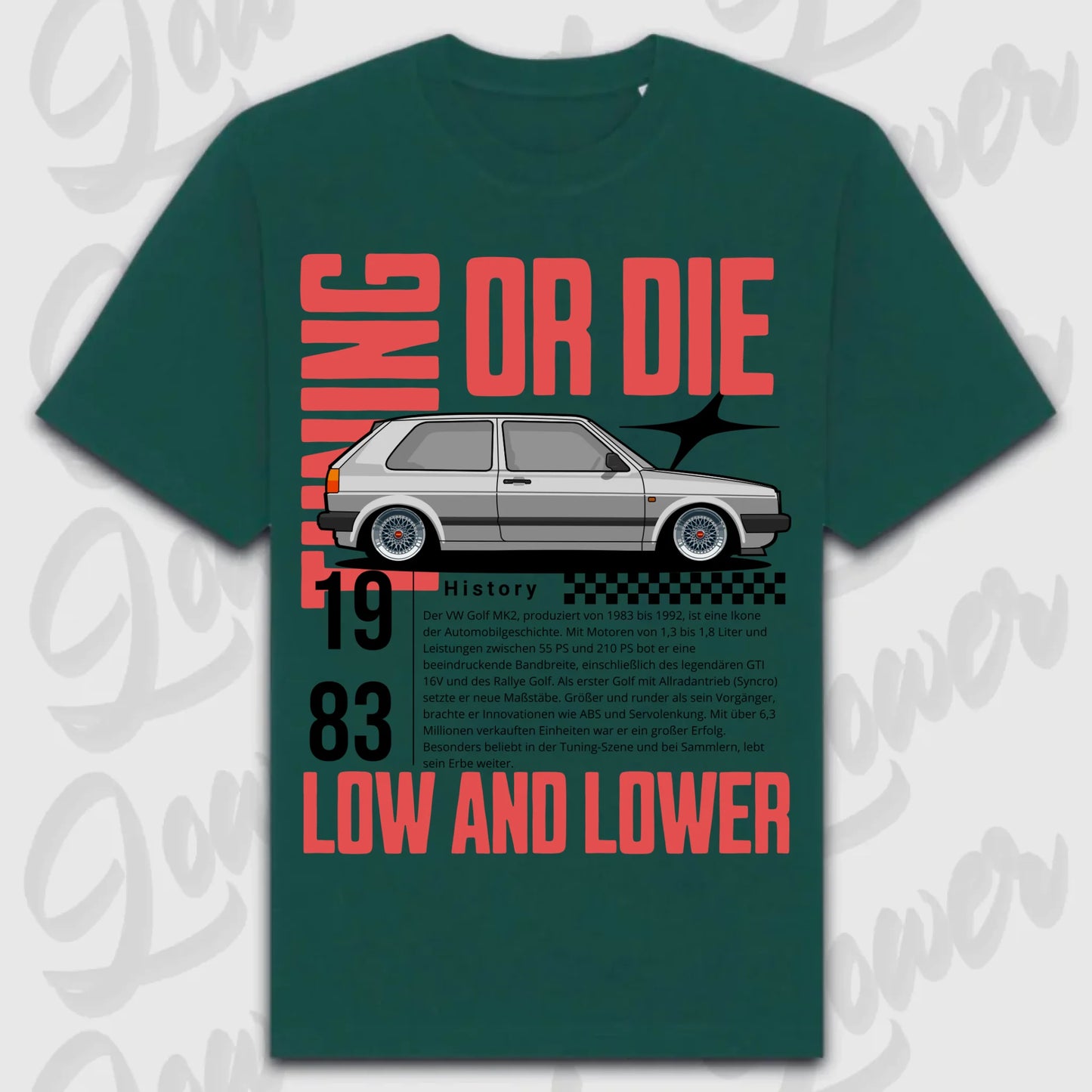 T-Shirt MK 2 - personalisierbar Oversized T-Shirt ( Front Print ) Glazed-Green