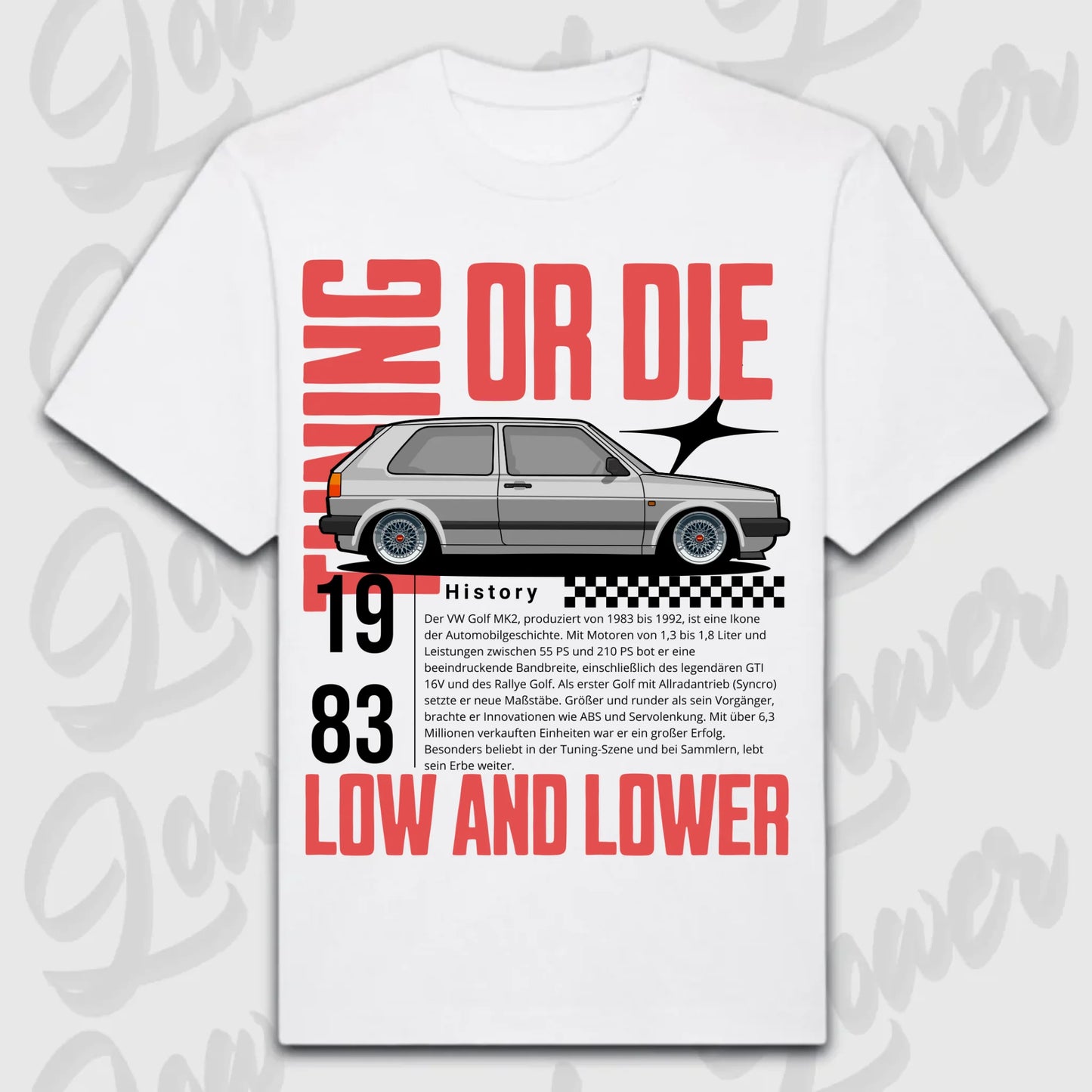 T-Shirt MK 2 - personalisierbar Oversized T-Shirt ( Front Print ) White