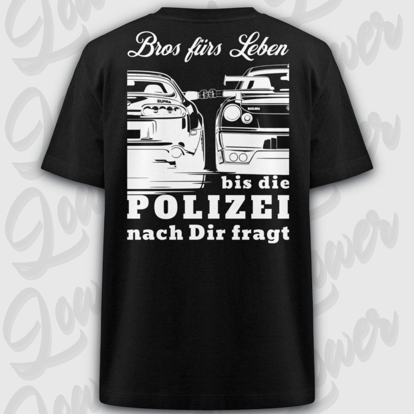 Oversized Trend T-Shirt, Tuning Bros fürs Leben Black