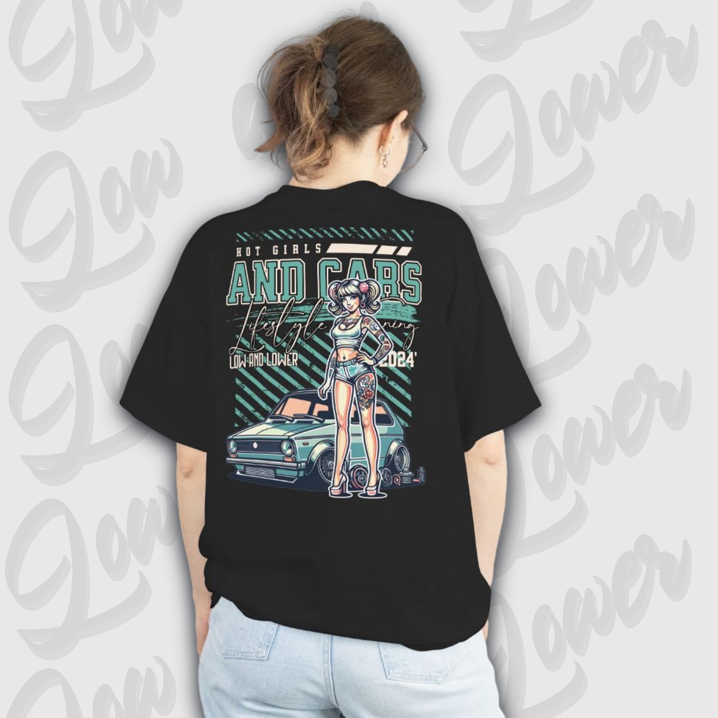 Oversized Trend T-Shirt, Hot Girls and Cars