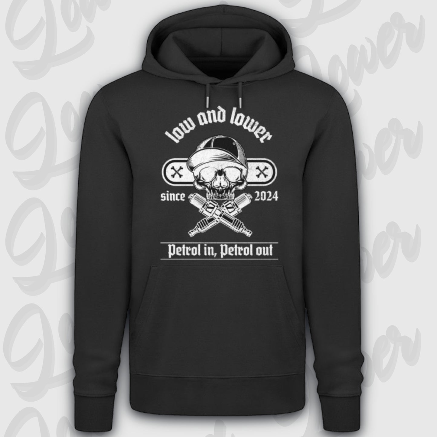 Premium Hoodie, Petrol in, Petrol out Black
