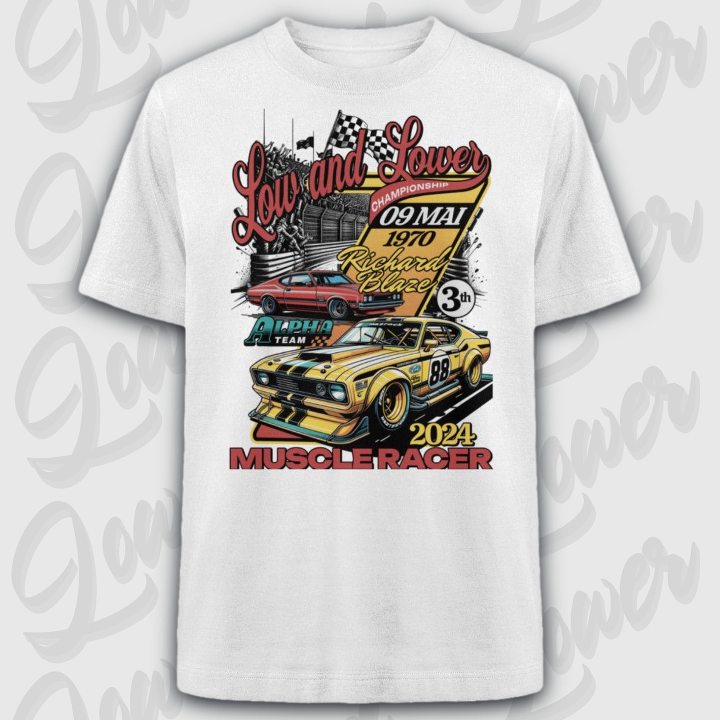 Oversized Trend T-Shirt, Muscle Race