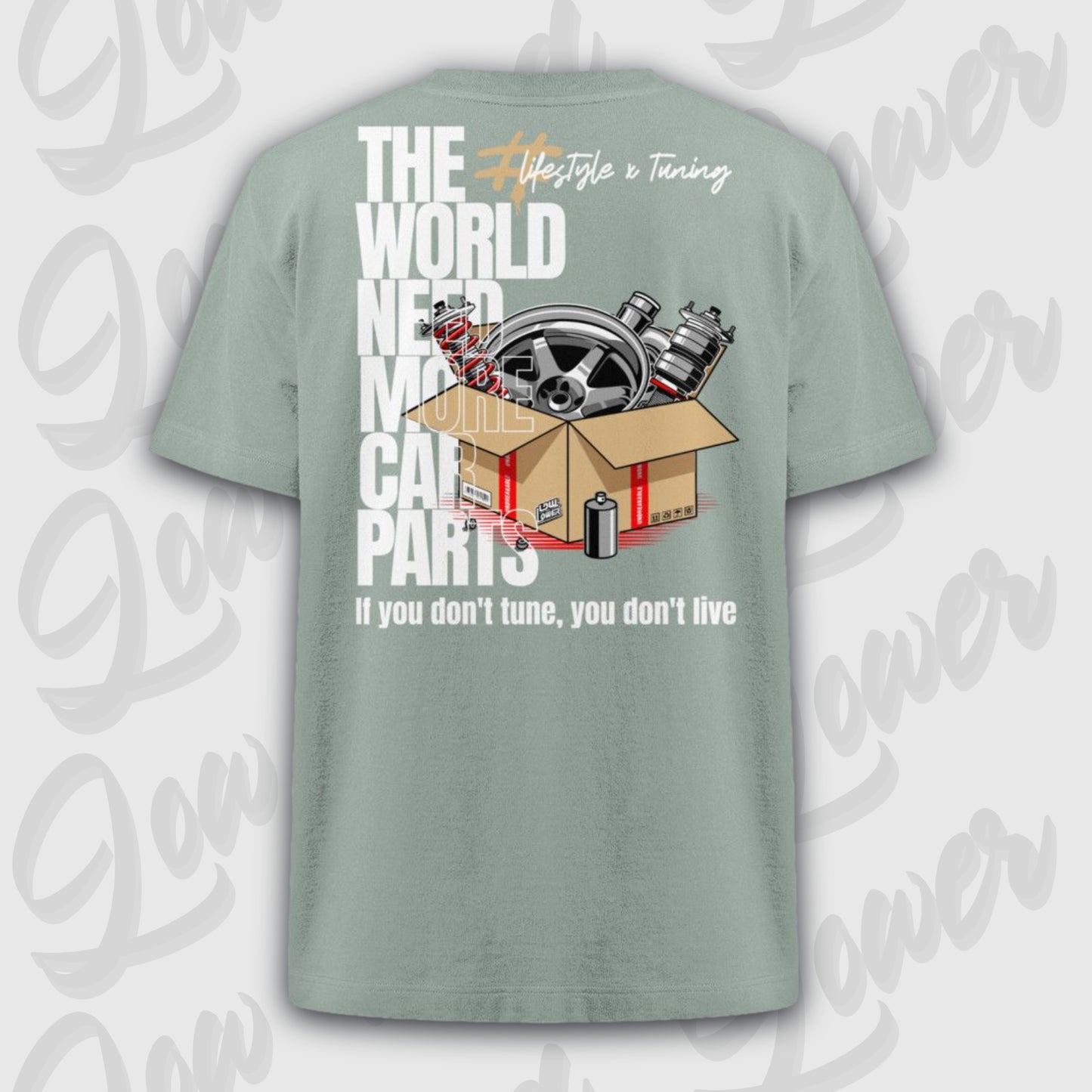 Oversized Trend T-Shirt, Car Parts Aloe