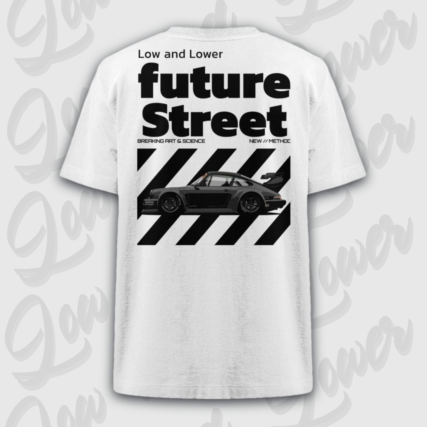 Oversized Trend T-Shirt, Low and Lower Future White