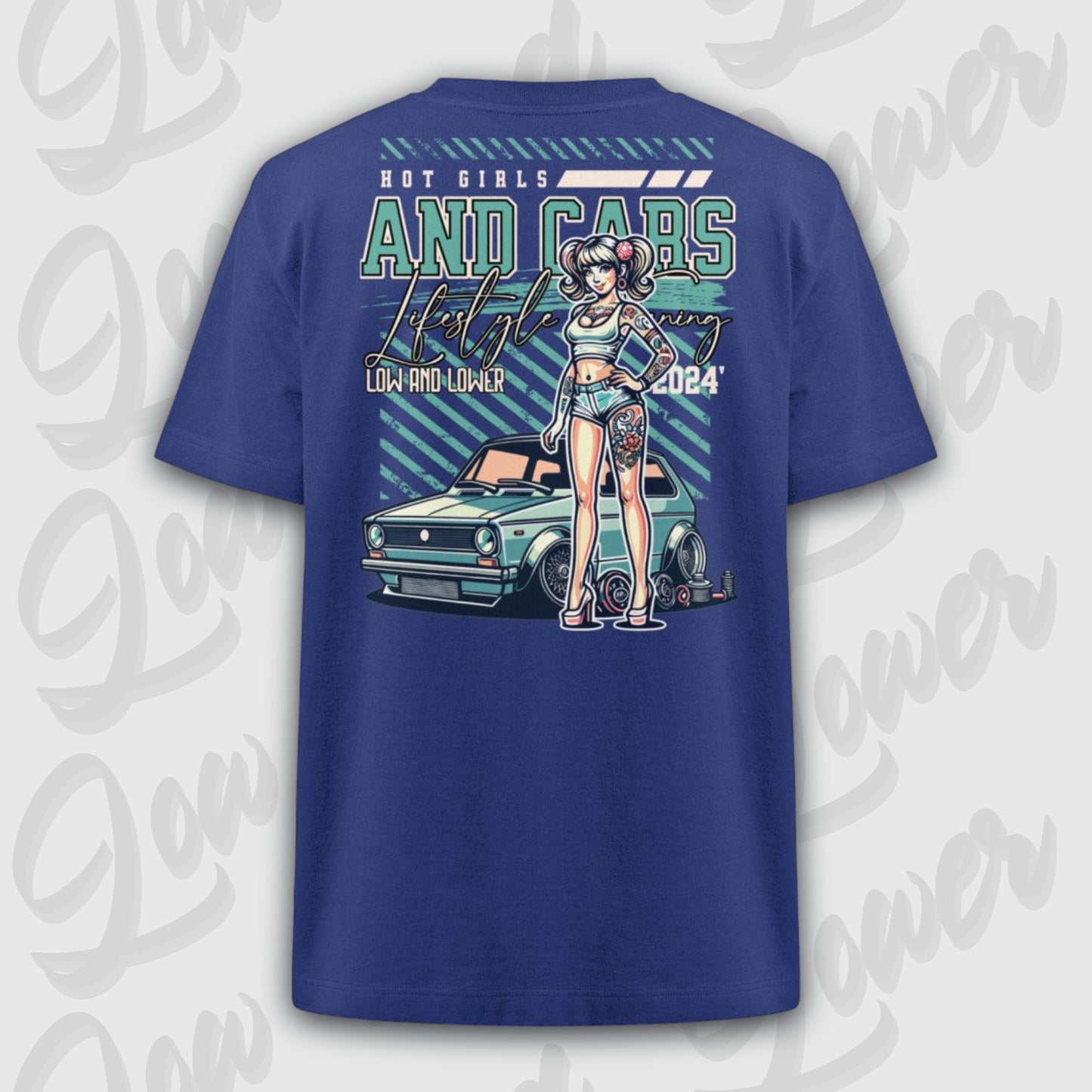 Oversized Trend T-Shirt, Hot Girls and Cars