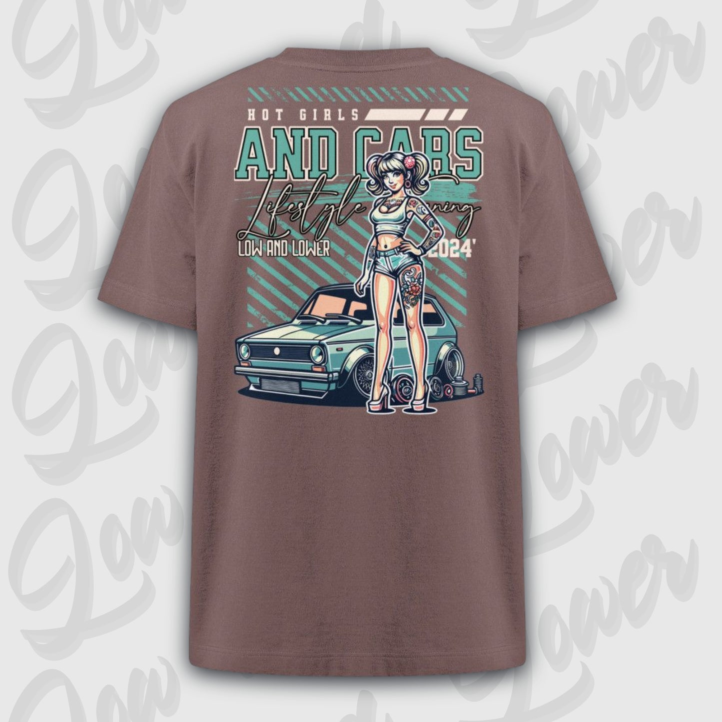 Oversized Trend T-Shirt, Hot Girls and Cars