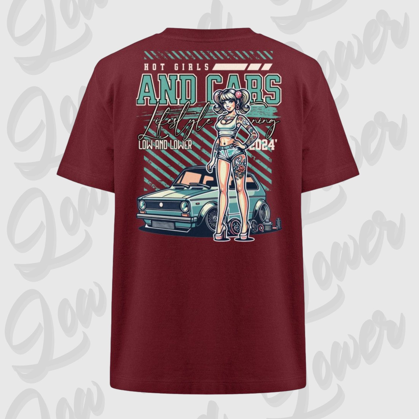 Oversized Trend T-Shirt, Hot Girls and Cars