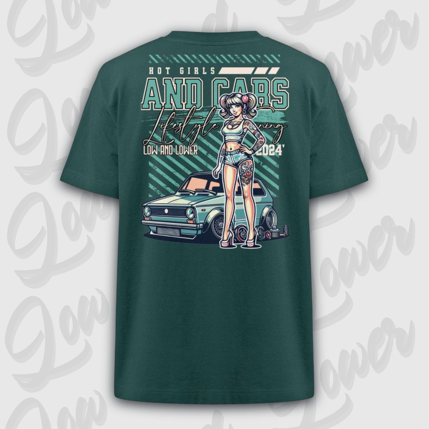 Oversized Trend T-Shirt, Hot Girls and Cars