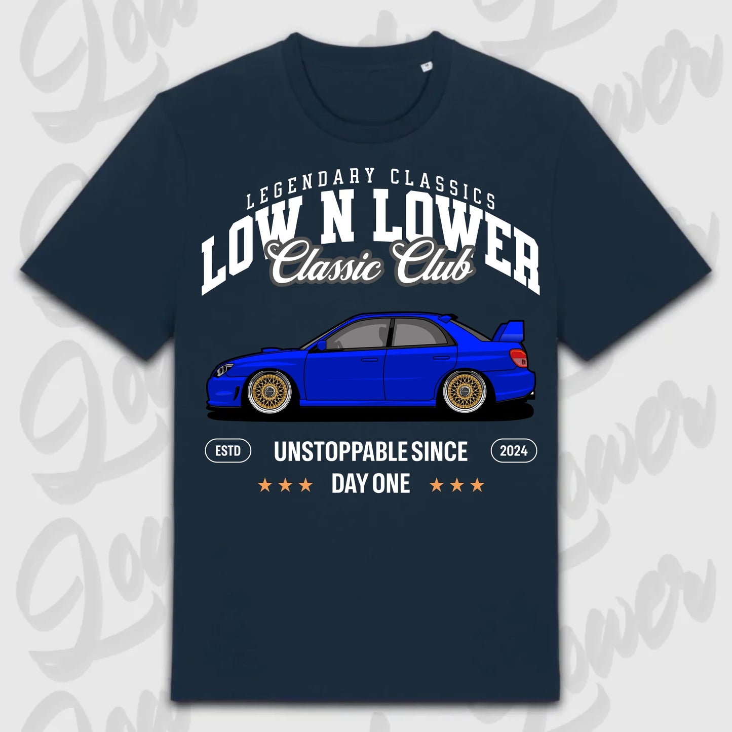 T-Shirt WRX 2. Gen - personalisiert Standard T-Shirt ( Front Print ) French-Navy