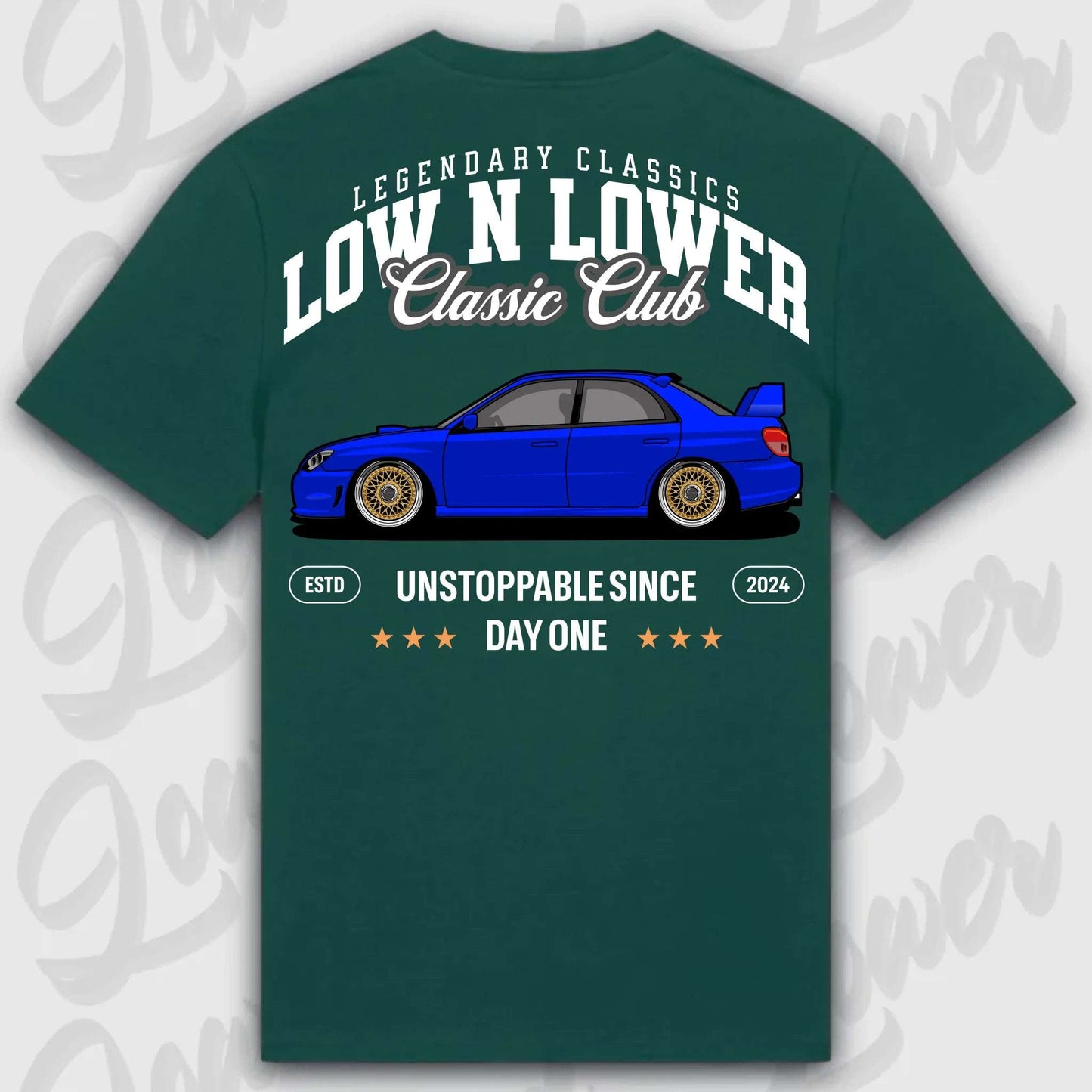 T-Shirt WRX 2. Gen - personalisiert Standard T-Shirt ( Back Print ) Glazed-Green XXL, Geschenidee