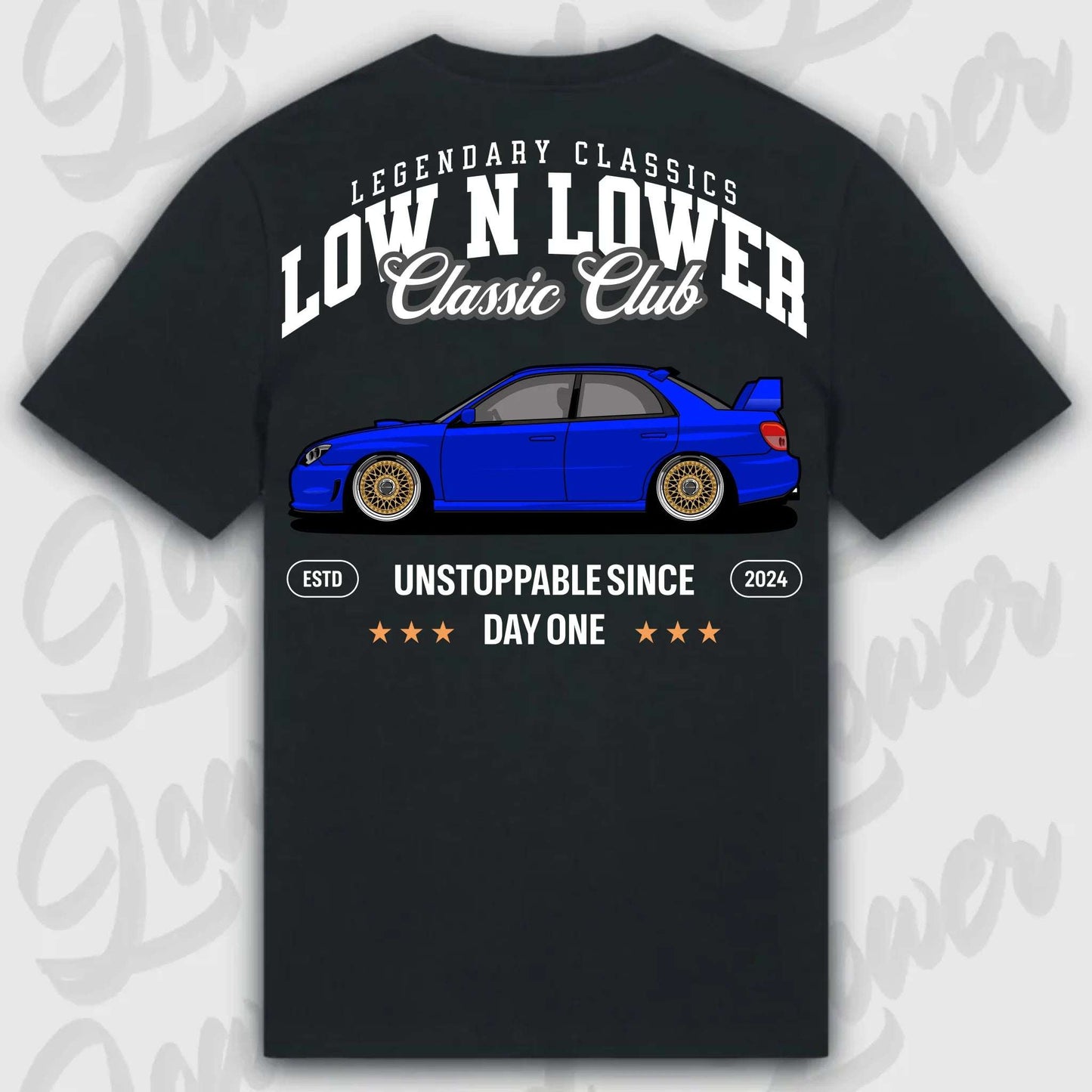 T-Shirt WRX 2. Gen - personalisiert Standard T-Shirt ( Back Print ) Black, Geschenkidee Autofans