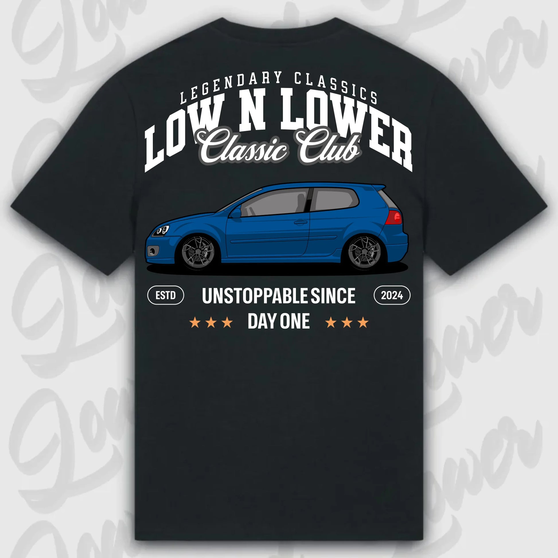Mockup Stand shirt teeinblue - shirt Over 1