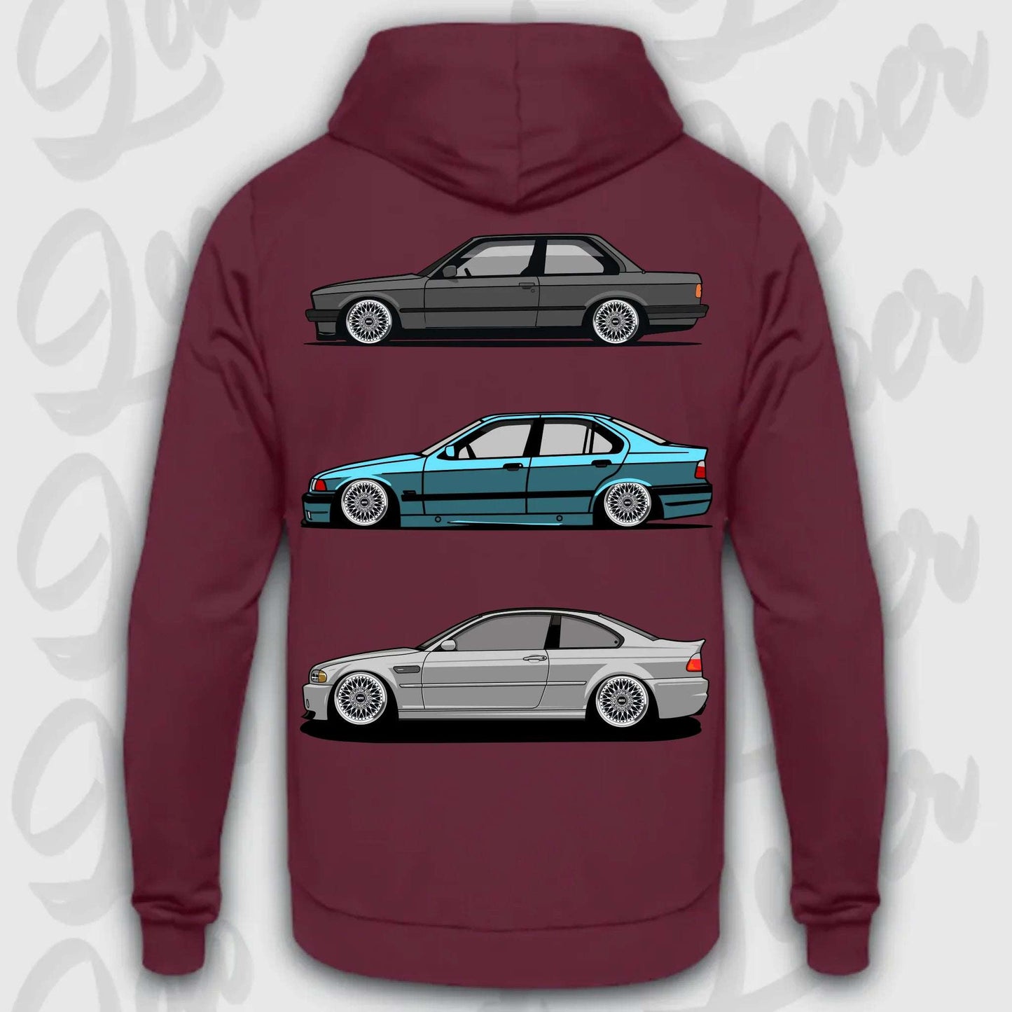 Hoodie E30 - E46 - personalisierbar Standard Hoodie Burgundy