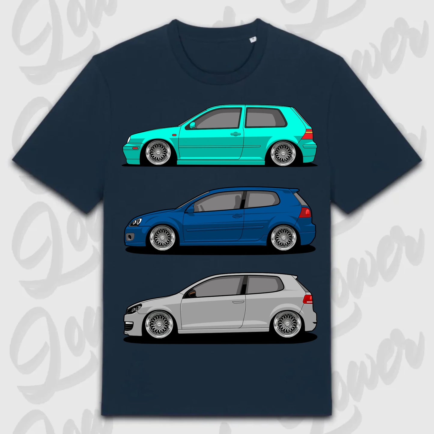 T-Shirt MK4 - MK6 - personalisierbar Standard T-Shirt ( Front Print ) French-Navy