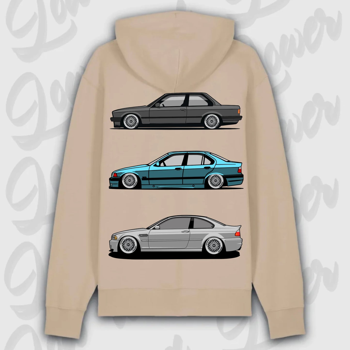 Hoodie E30 - E46 - personalisierbar Premium Hoodie Desert-Dust
