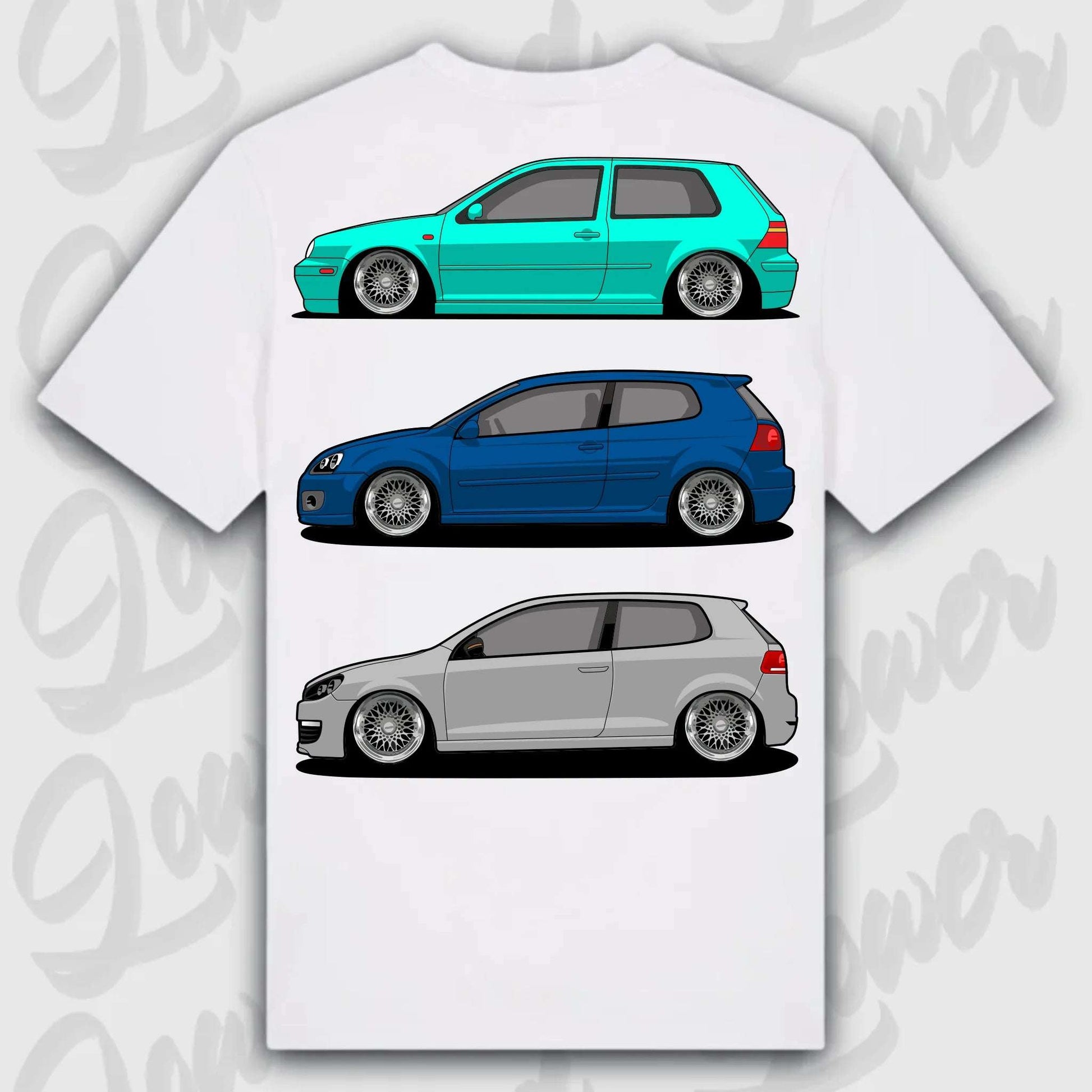 T-Shirt MK4 - MK6 - personalisierbar Standard T-Shirt ( Back Print ) White