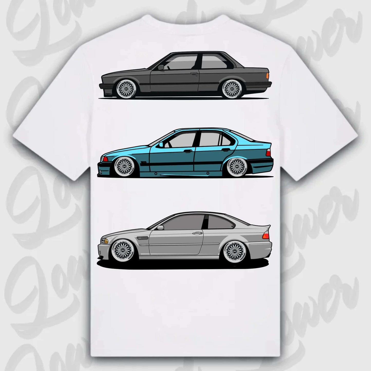 T-Shirt E30 - E46 - personalisierbar Standard T-Shirt ( Back Print ) White