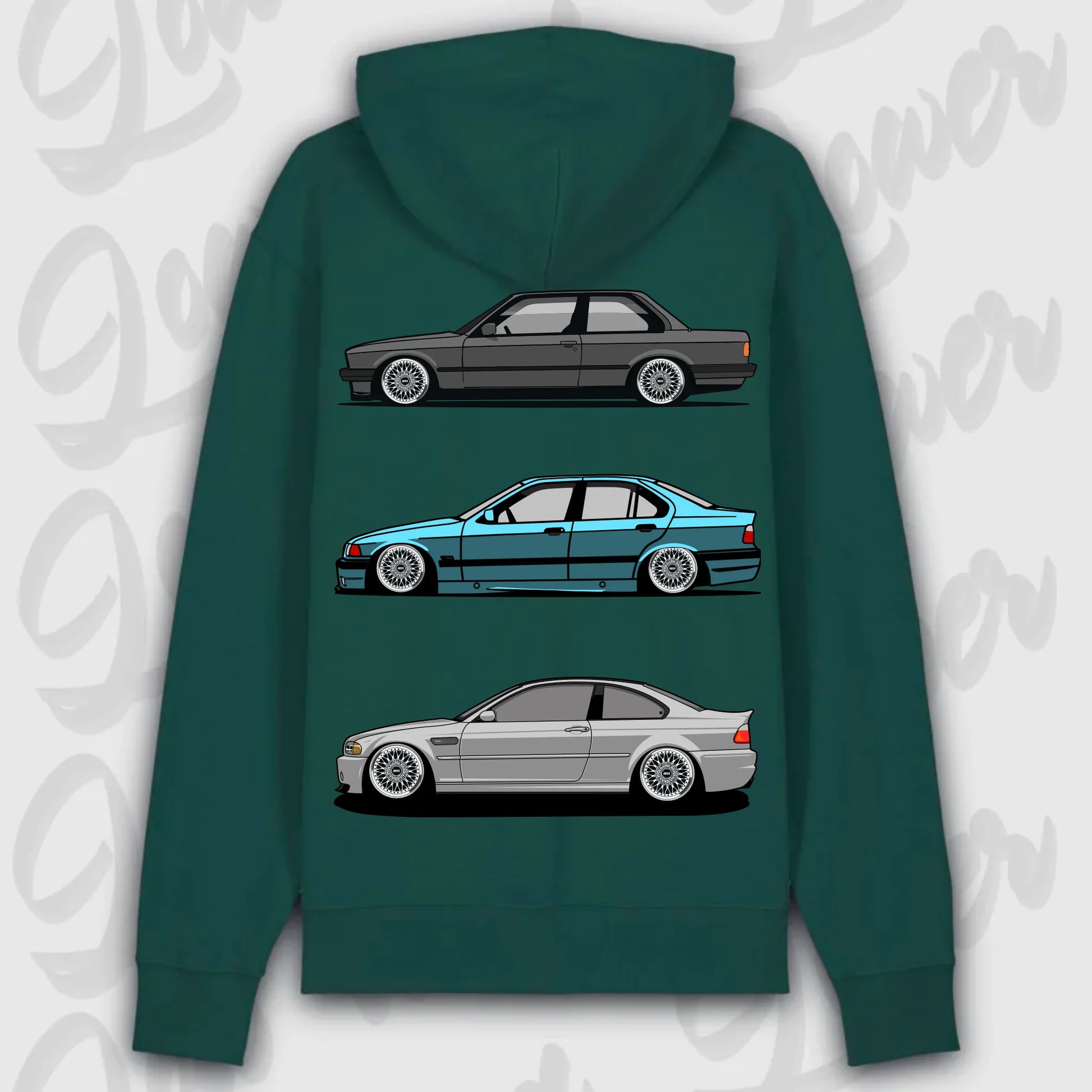 Hoodie E30 - E46 - personalisierbar Premium Hoodie Glazed-Green