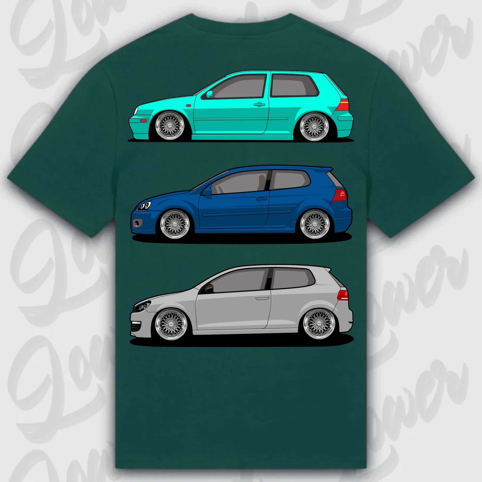 T-Shirt MK4 - MK6 - personalisierbar Standard T-Shirt ( Back Print ) Glazed-Green XXL
