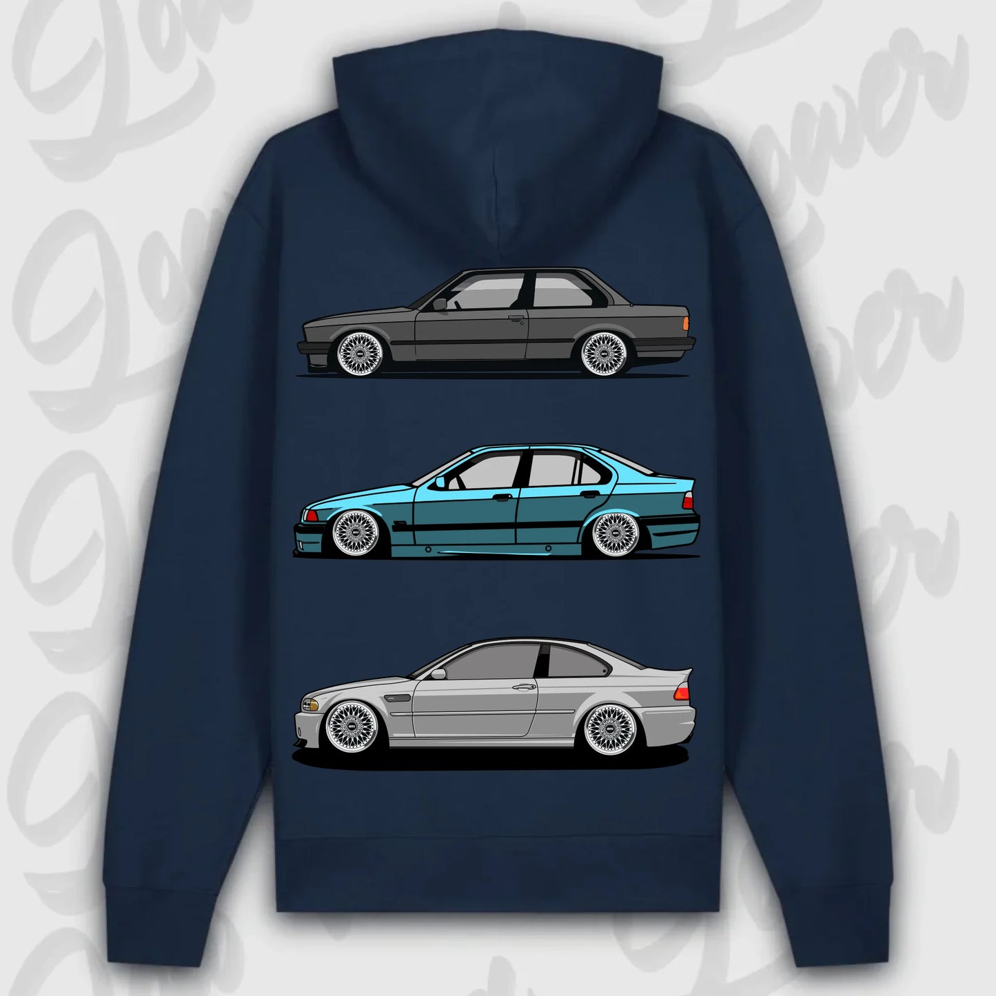 Hoodie E30 - E46 - personalisierbar Premium Hoodie French-Navy