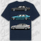 T-Shirt E30 - E46 - personalisierbar Standard T-Shirt ( Back Print ) French-Navy