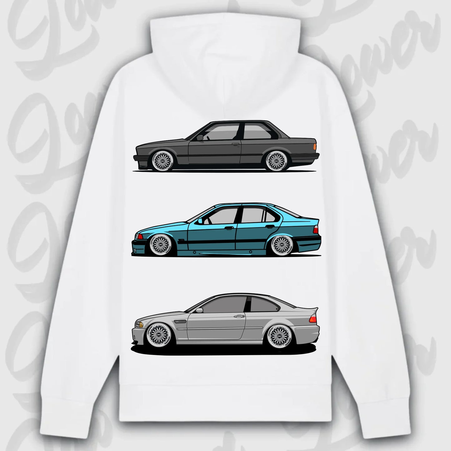 Hoodie E30 - E46 - personalisierbar Premium Hoodie White