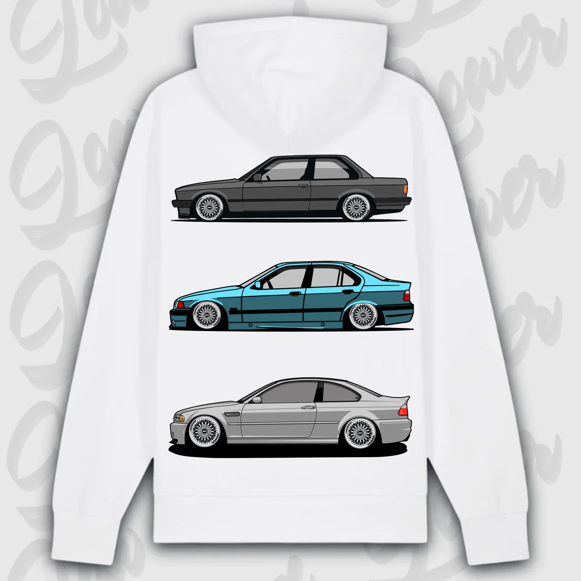 Hoodie E30 - E46 - personalisierbar Premium Hoodie White