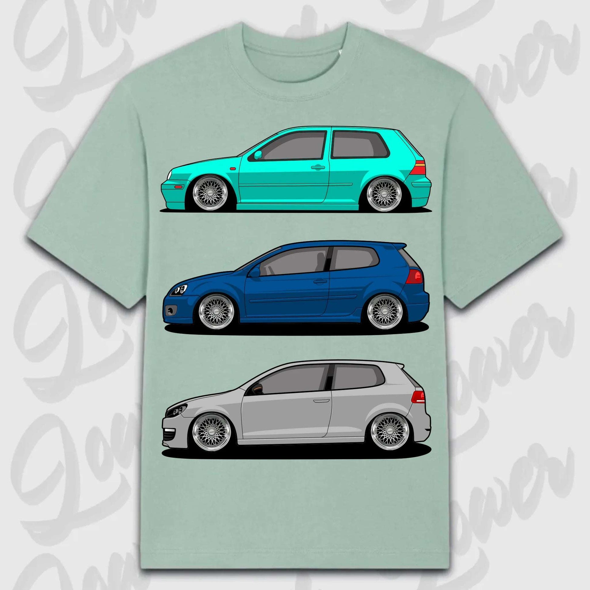 T-Shirt MK4 - MK6 - personalisierbar Oversized T-Shirt ( Front Print ) Aloe