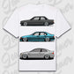 T-Shirt E30 - E46 - personalisierbar Oversized T-Shirt ( Front Print ) White