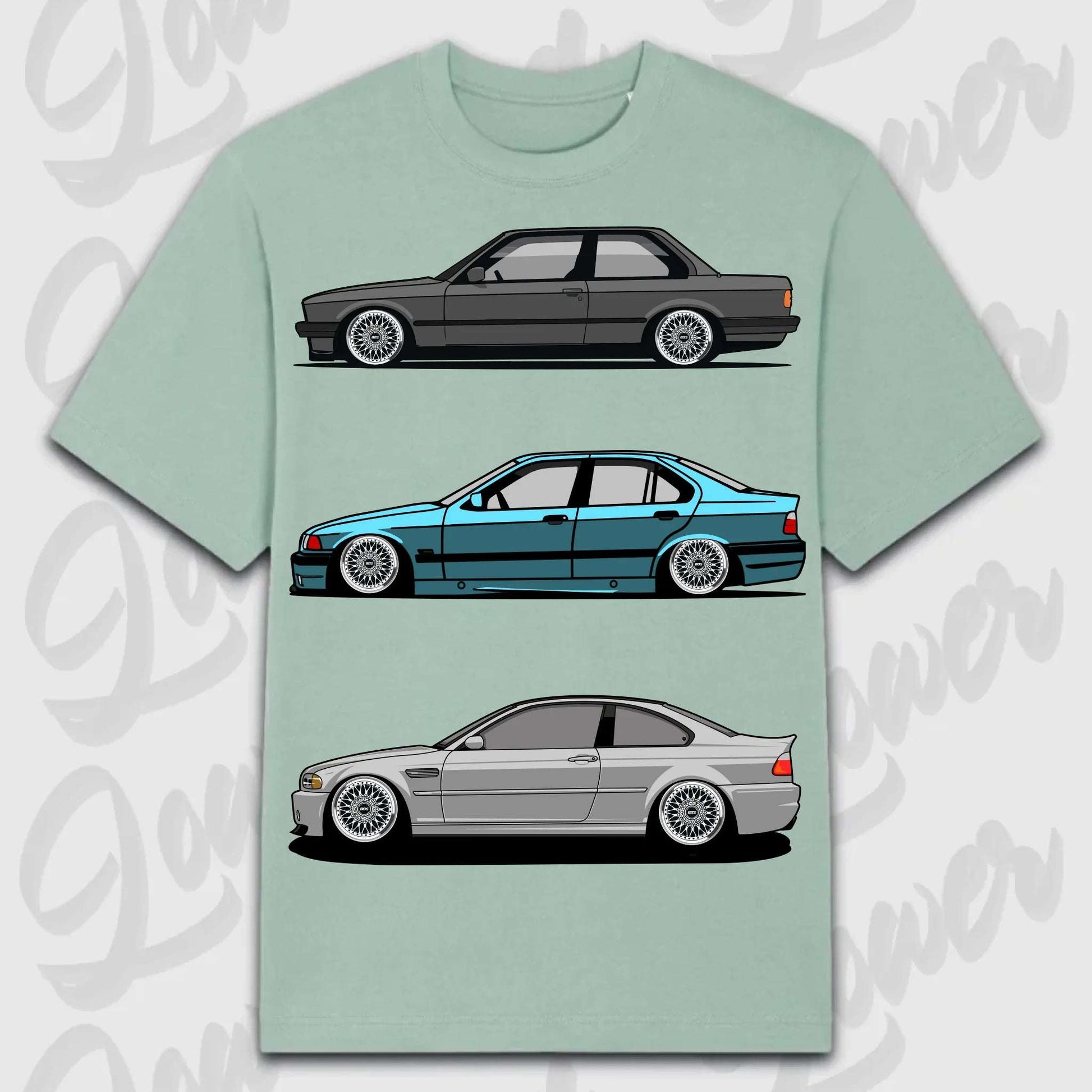 T-Shirt E30 - E46 - personalisierbar Oversized T-Shirt ( Front Print ) Aloe