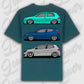 T-Shirt MK4 - MK6 - personalisierbar Oversized T-Shirt ( Back Print ) Glazed-Green