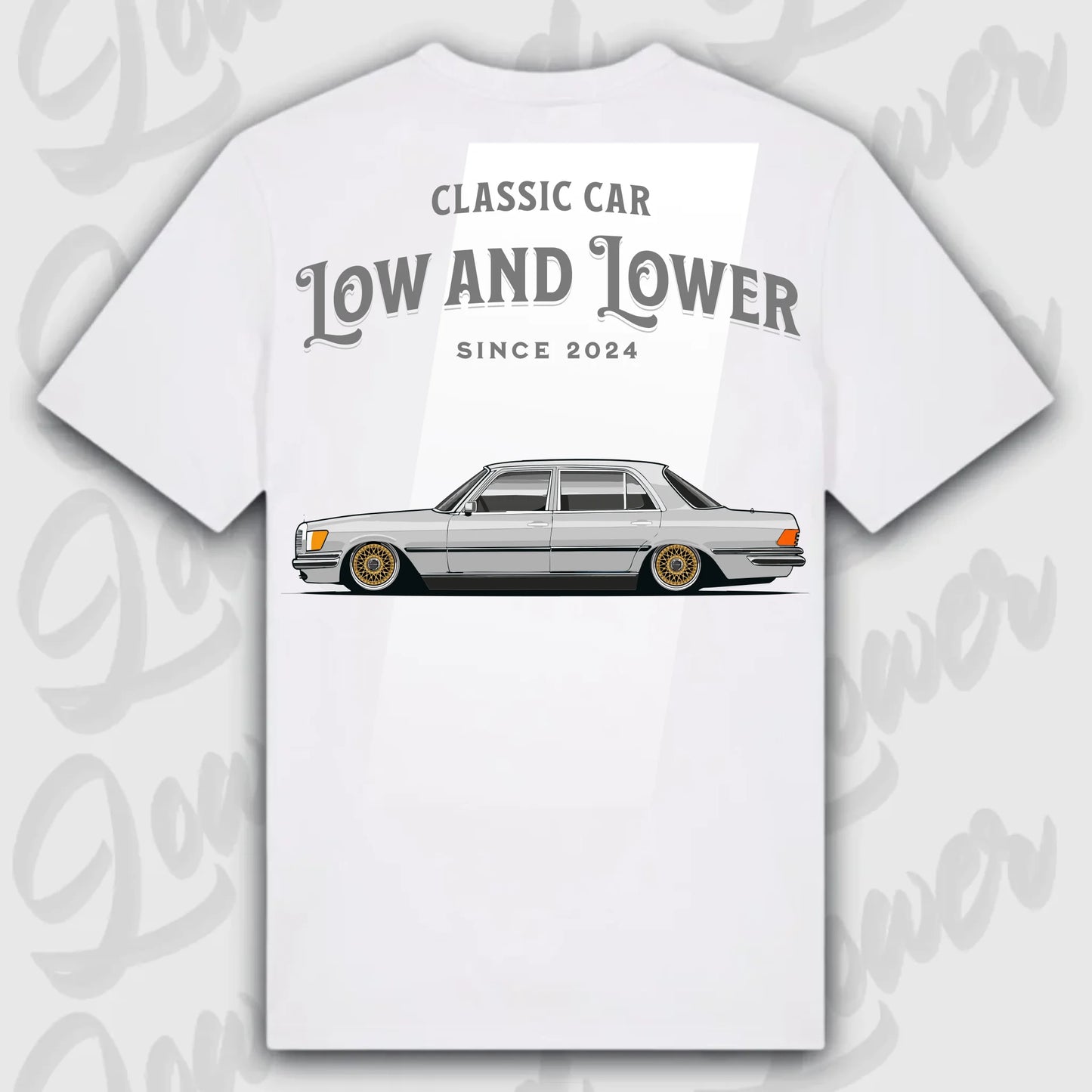 T-Shirt W116 - personalisierbar Standard T-Shirt ( Back Print ) White