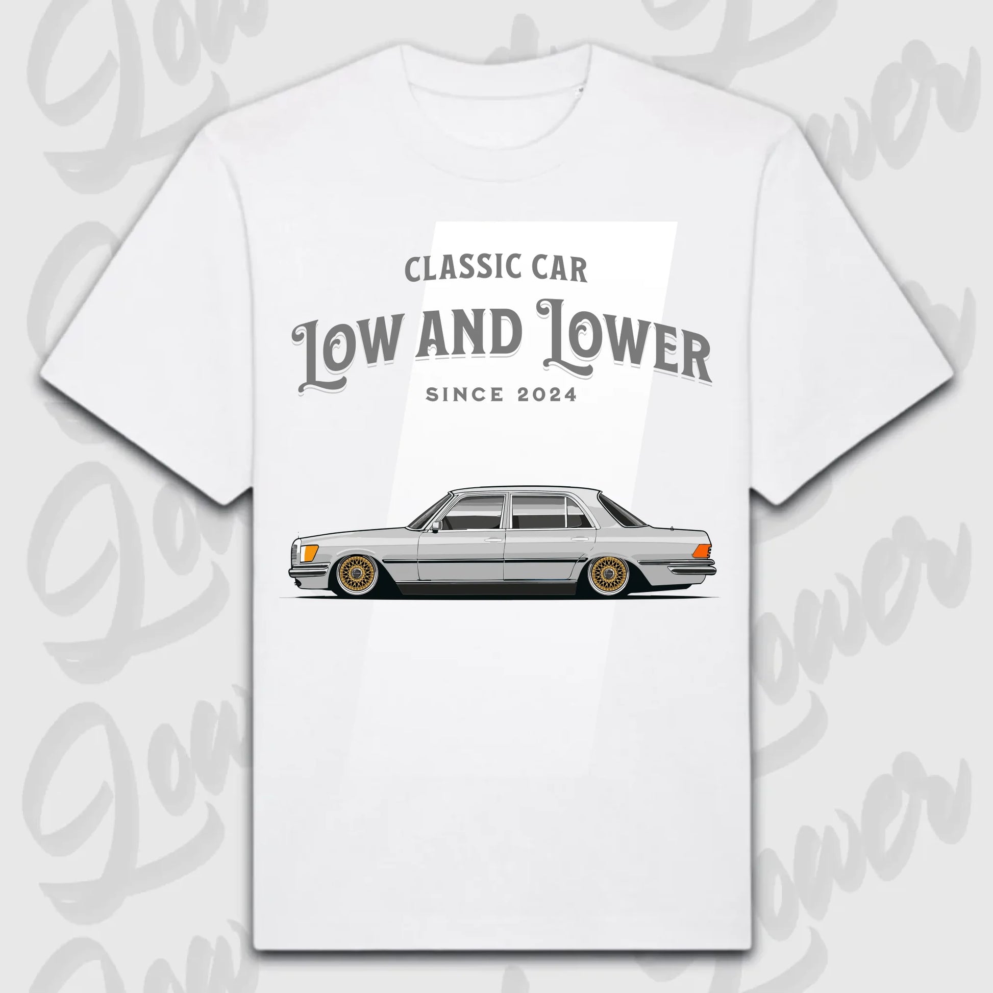 T-Shirt W116 - personalisierbar Oversized T-Shirt ( Front Print ) White