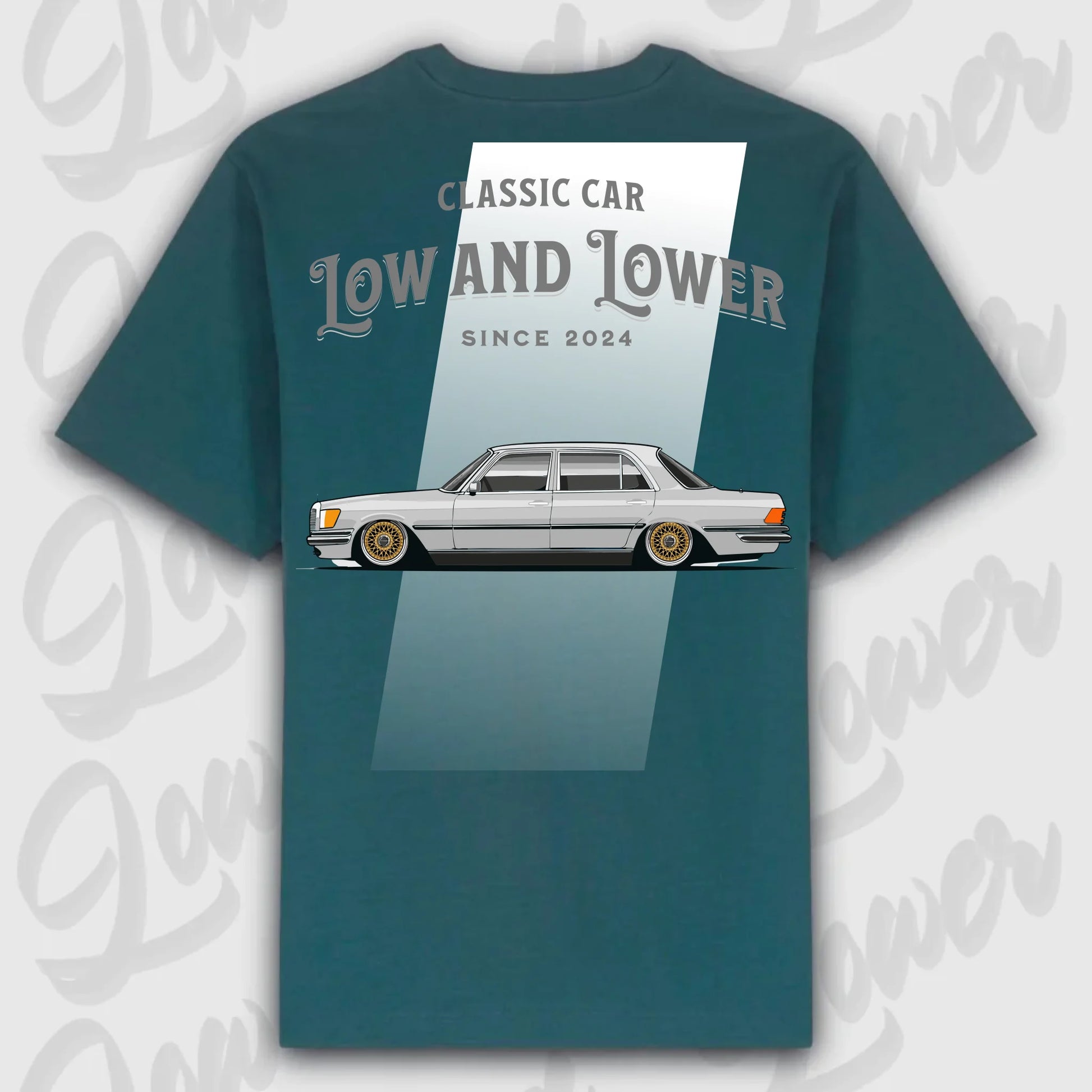 T-Shirt W116 - personalisierbar Oversized T-Shirt ( Back Print ) Glazed-Green