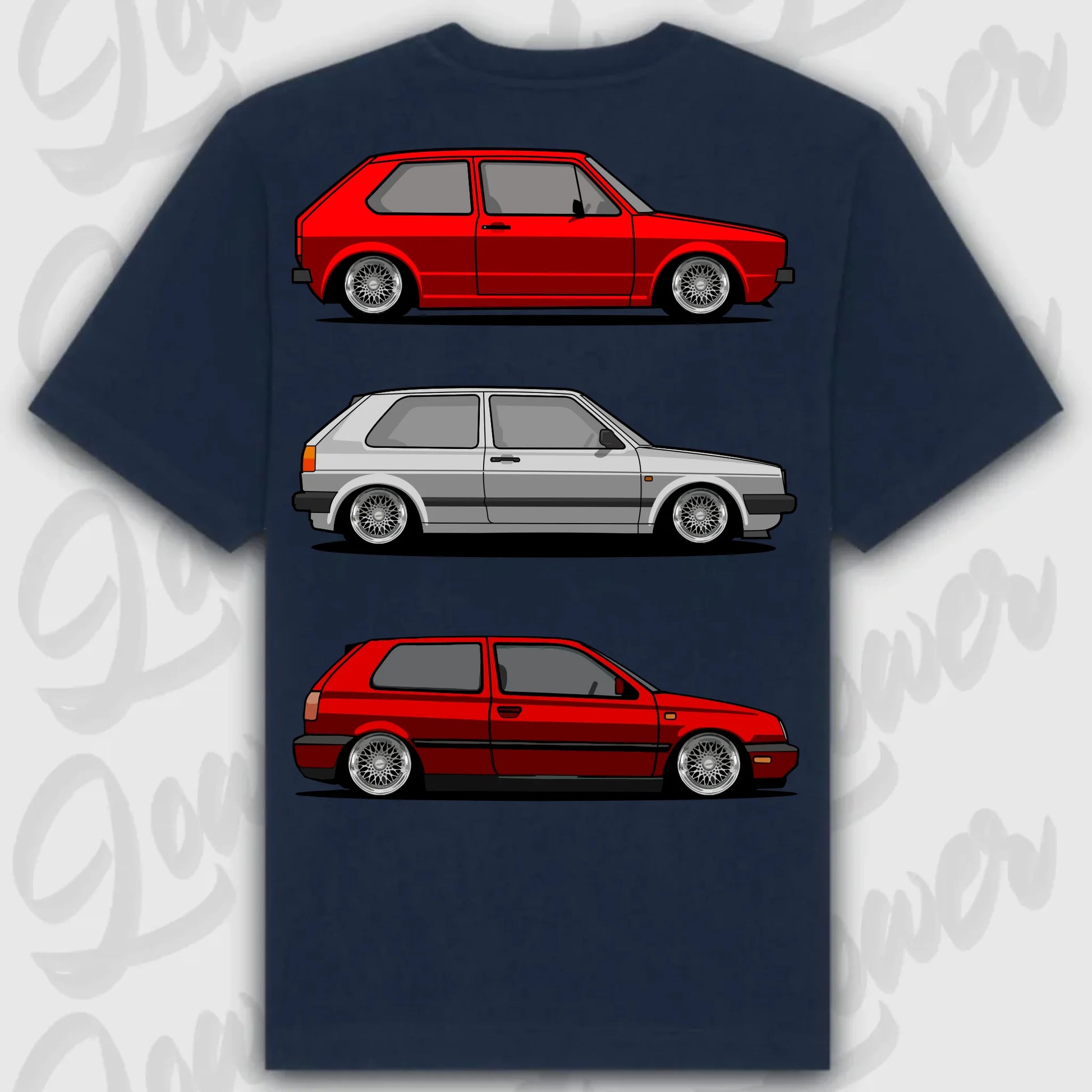 T-Shirt MK1 - MK 3 - personalisierbar Standard T-Shirt ( Back Print ) French-Navy