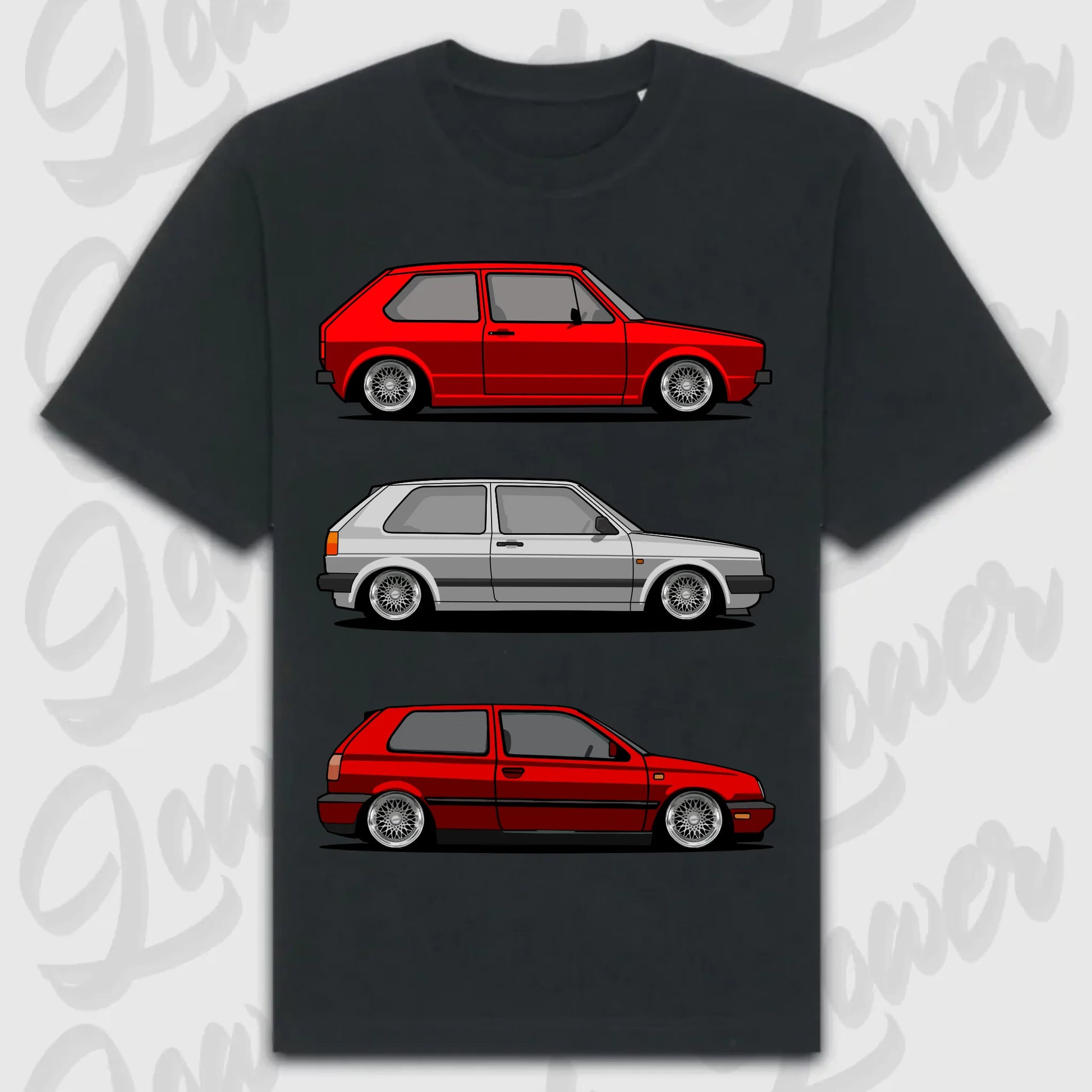 T-Shirt MK1 - MK 3 - personalisierbar Oversized T-Shirt ( Front Print ) Black