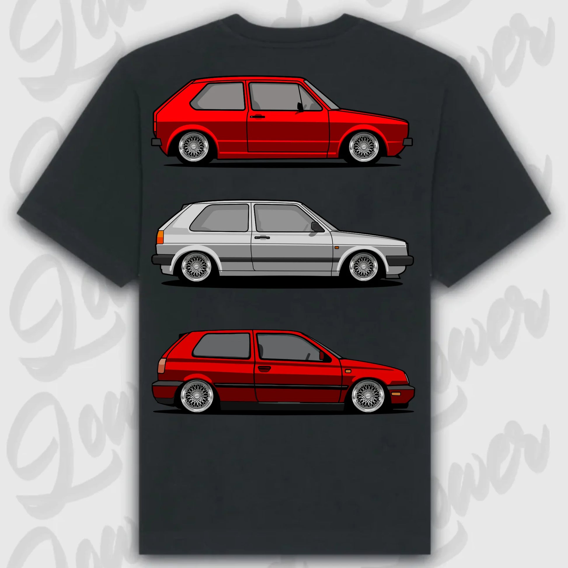 T-Shirt MK1 - MK 3 - personalisierbar Oversized T-Shirt ( Back Print ) Black