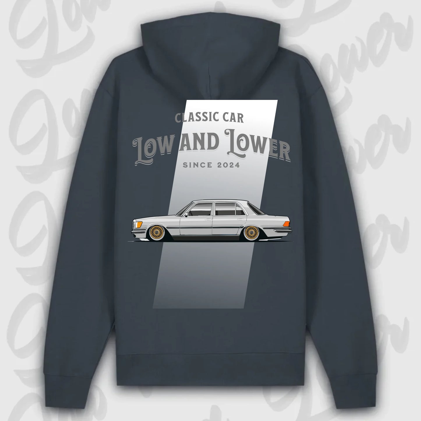 Hoodie W116 - personalisierbar Premium Hoodie India-Ink-Grey