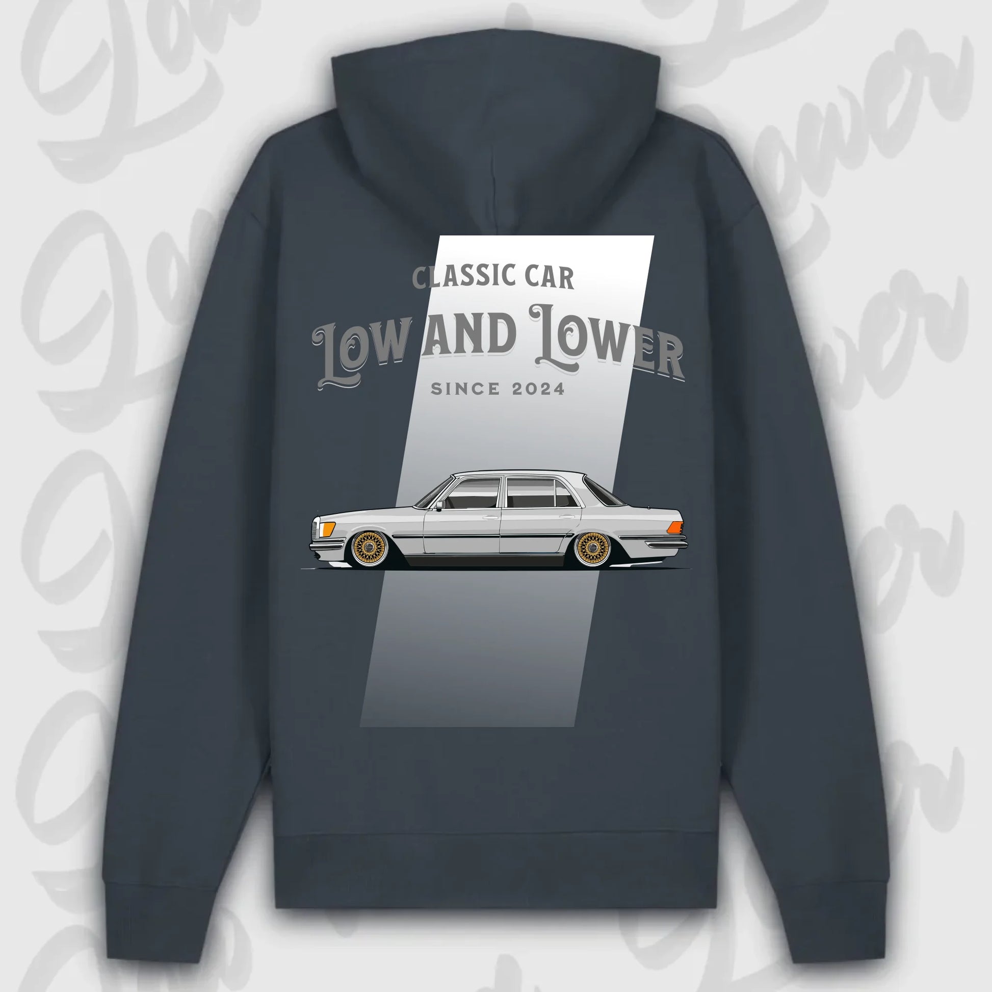 Hoodie W116 - personalisierbar Premium Hoodie India-Ink-Grey