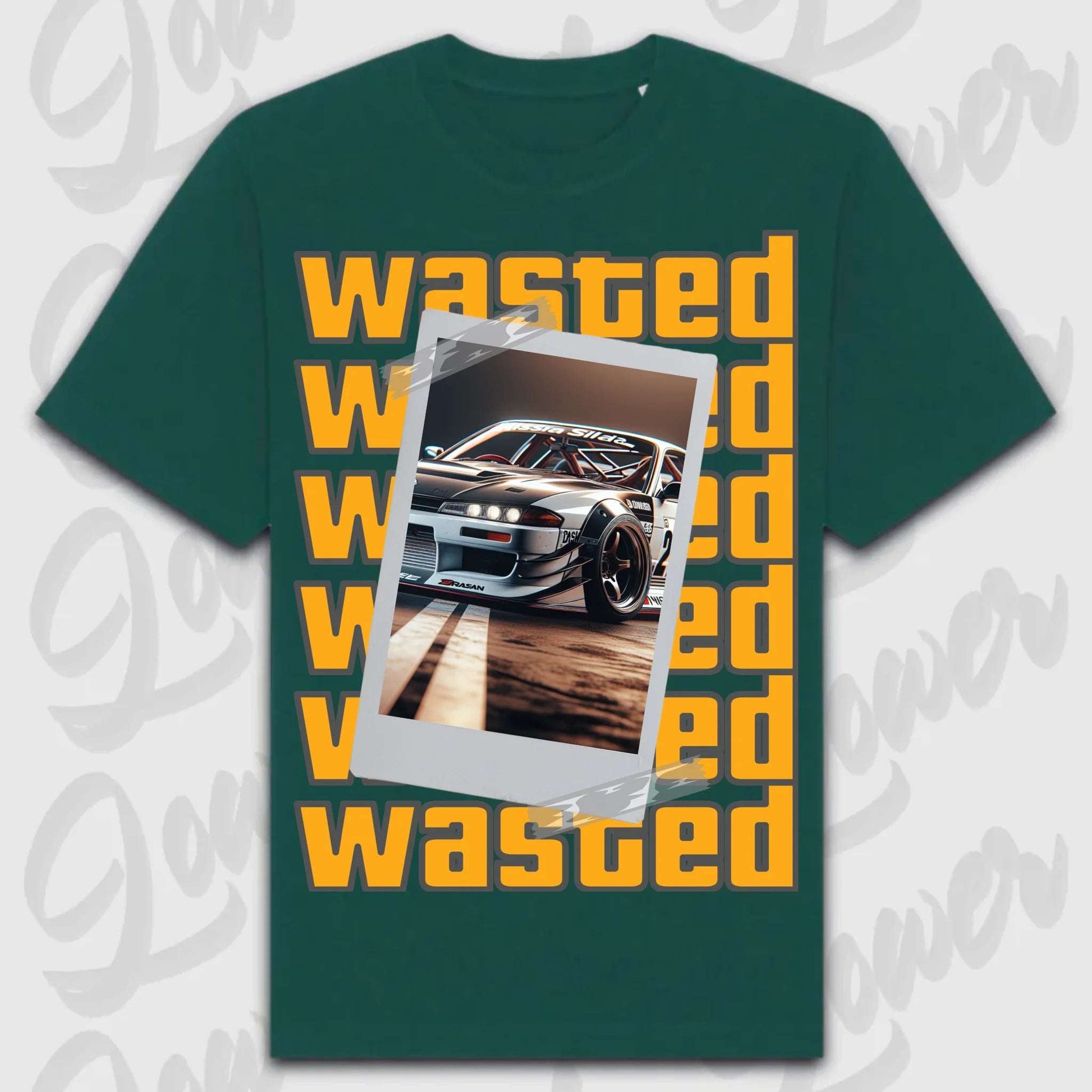 T-Shirt your Car Wasted Oversized T-Shirt ( Front Print ) Glazed-Green