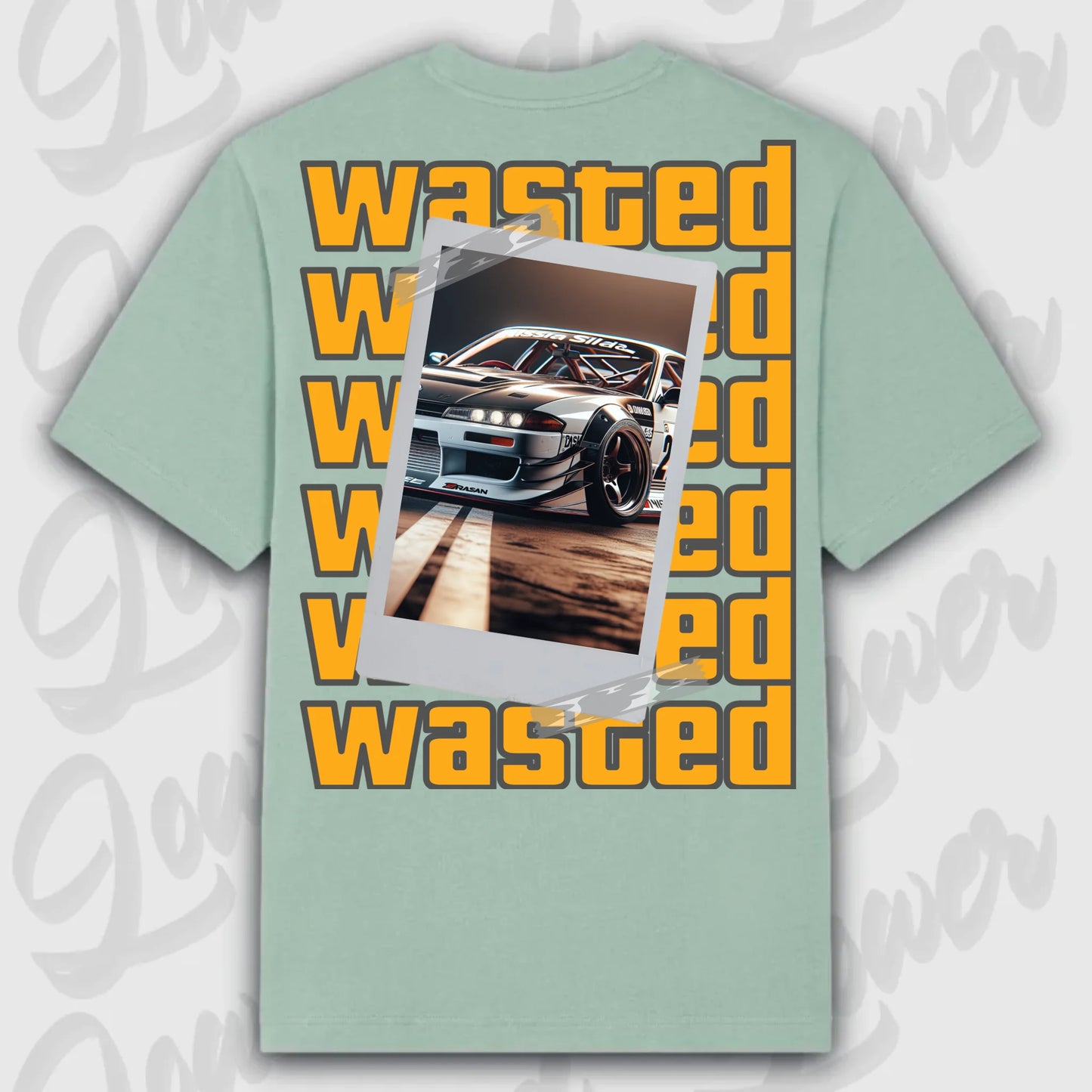 T-Shirt your Car Wasted Oversized T-Shirt ( Back Print ) Aloe