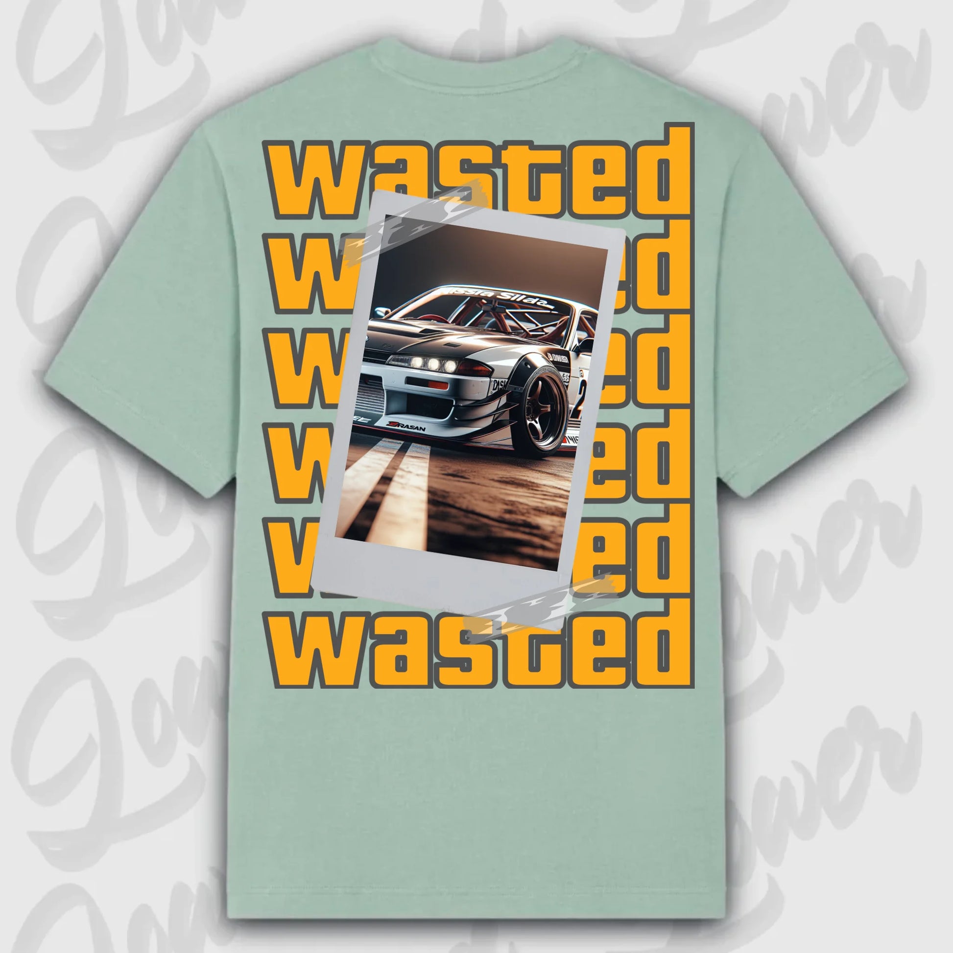 T-Shirt your Car Wasted Oversized T-Shirt ( Back Print ) Aloe