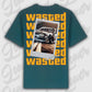 T-Shirt your Car Wasted Oversized T-Shirt ( Back Print ) Glazed-Green