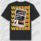 T-Shirt your Car Wasted Oversized T-Shirt ( Back Print ) Black