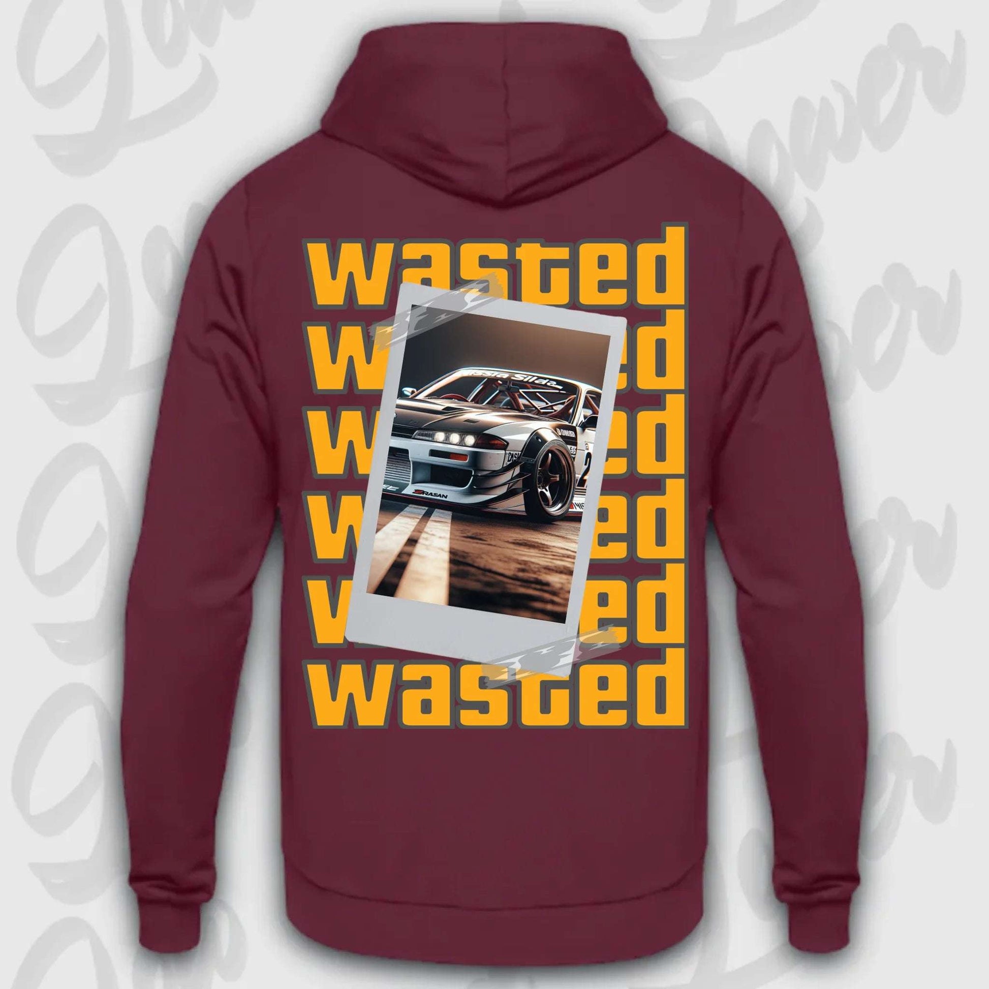 Hoodie your Car Wasted Standard Hoodie Burgundy
